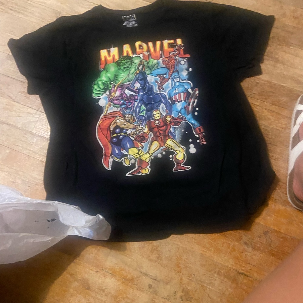 Black marvel shirt